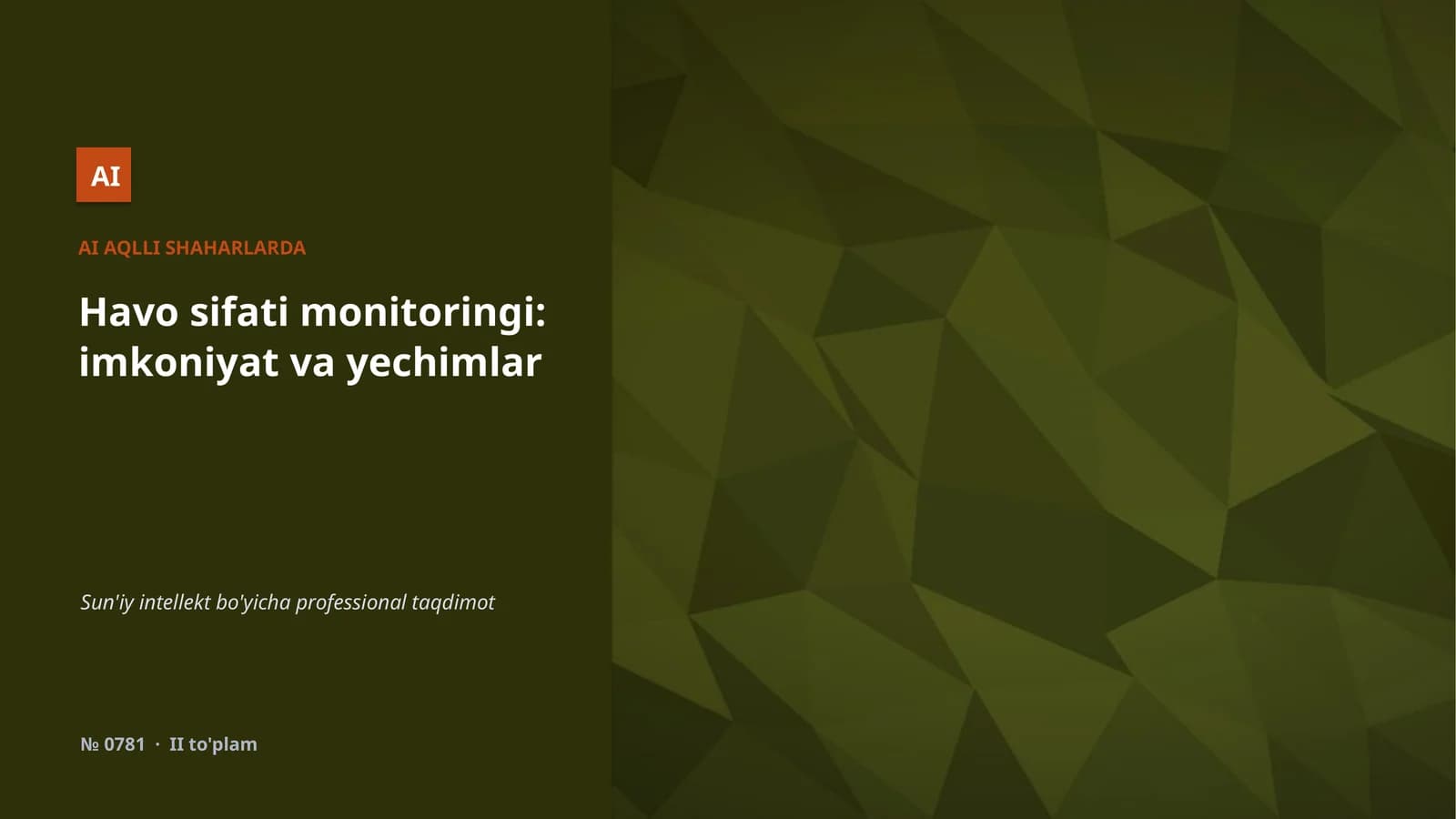 AI AQLLI SHAHARLARDA