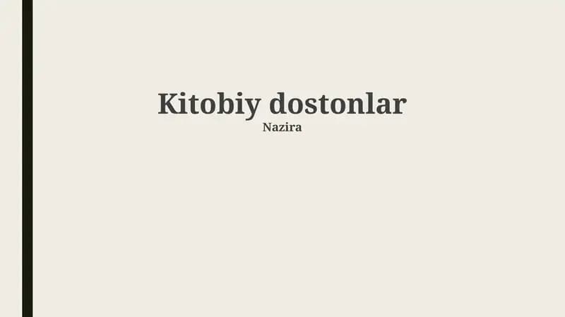 Adabiy epik asarlar