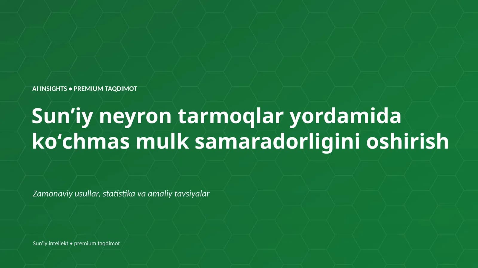 Sun'iy neyron tarmoqlar