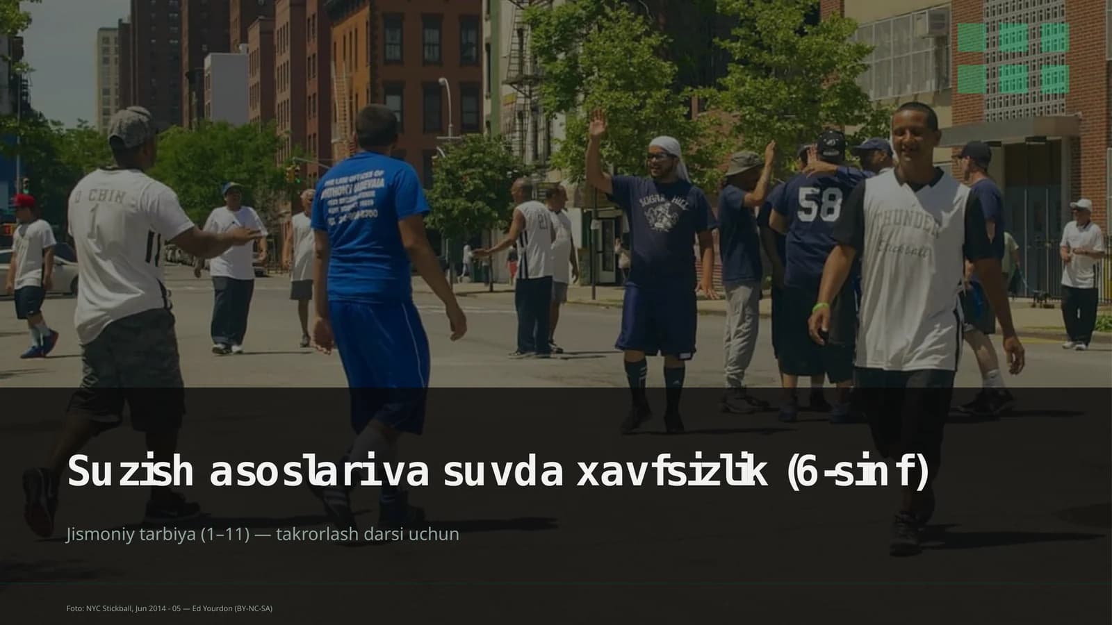 Suzish asoslari va suvda xavfsizlik (6-sinf)