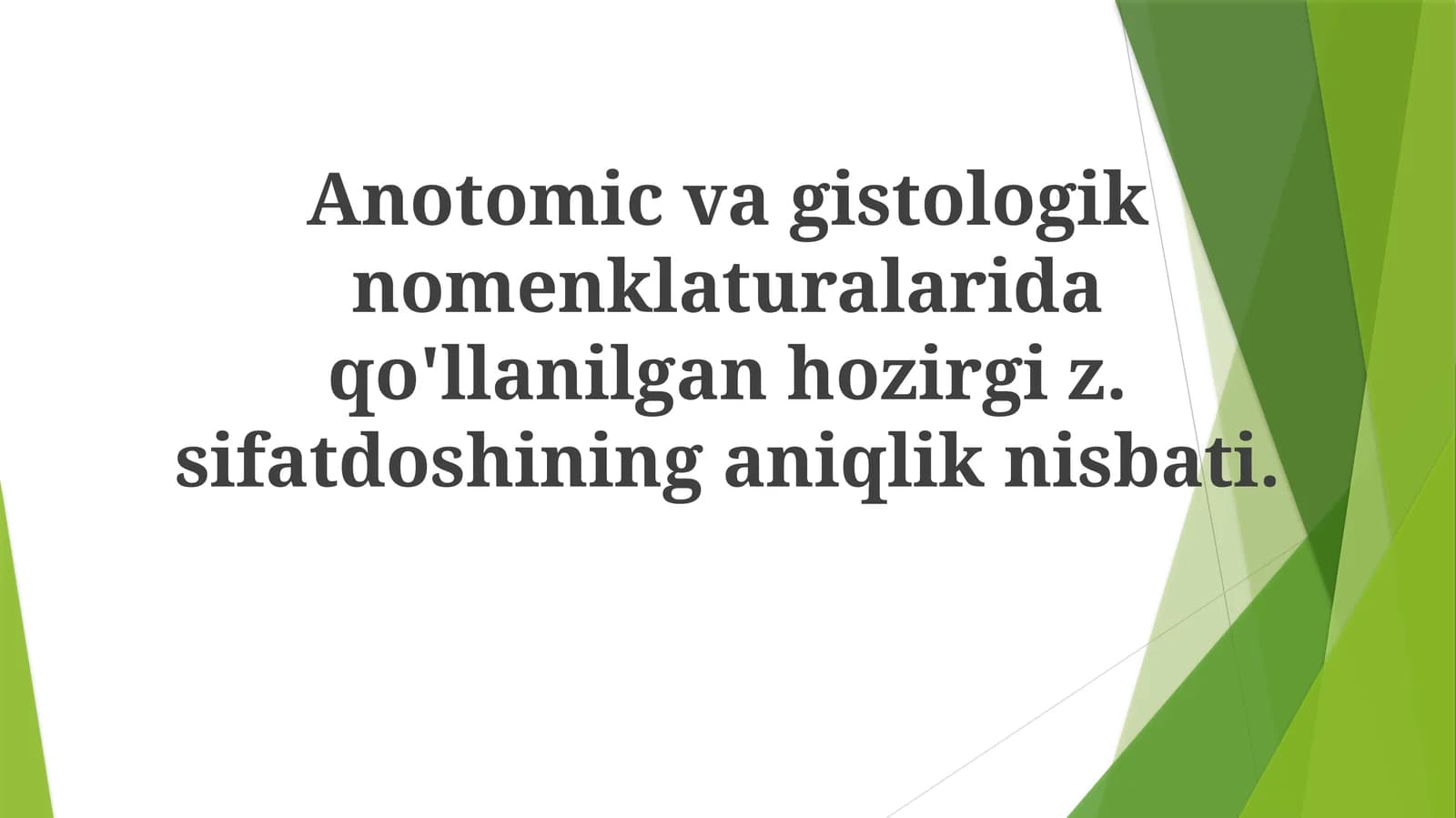 Anatomik va gistologik sinonimlar