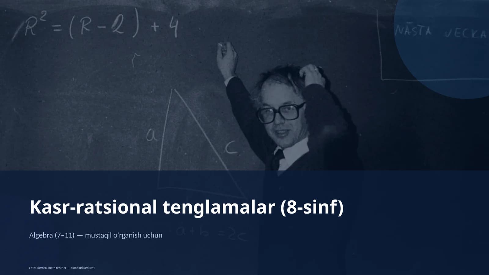 Kasr-ratsional tenglamalar (8-sinf)