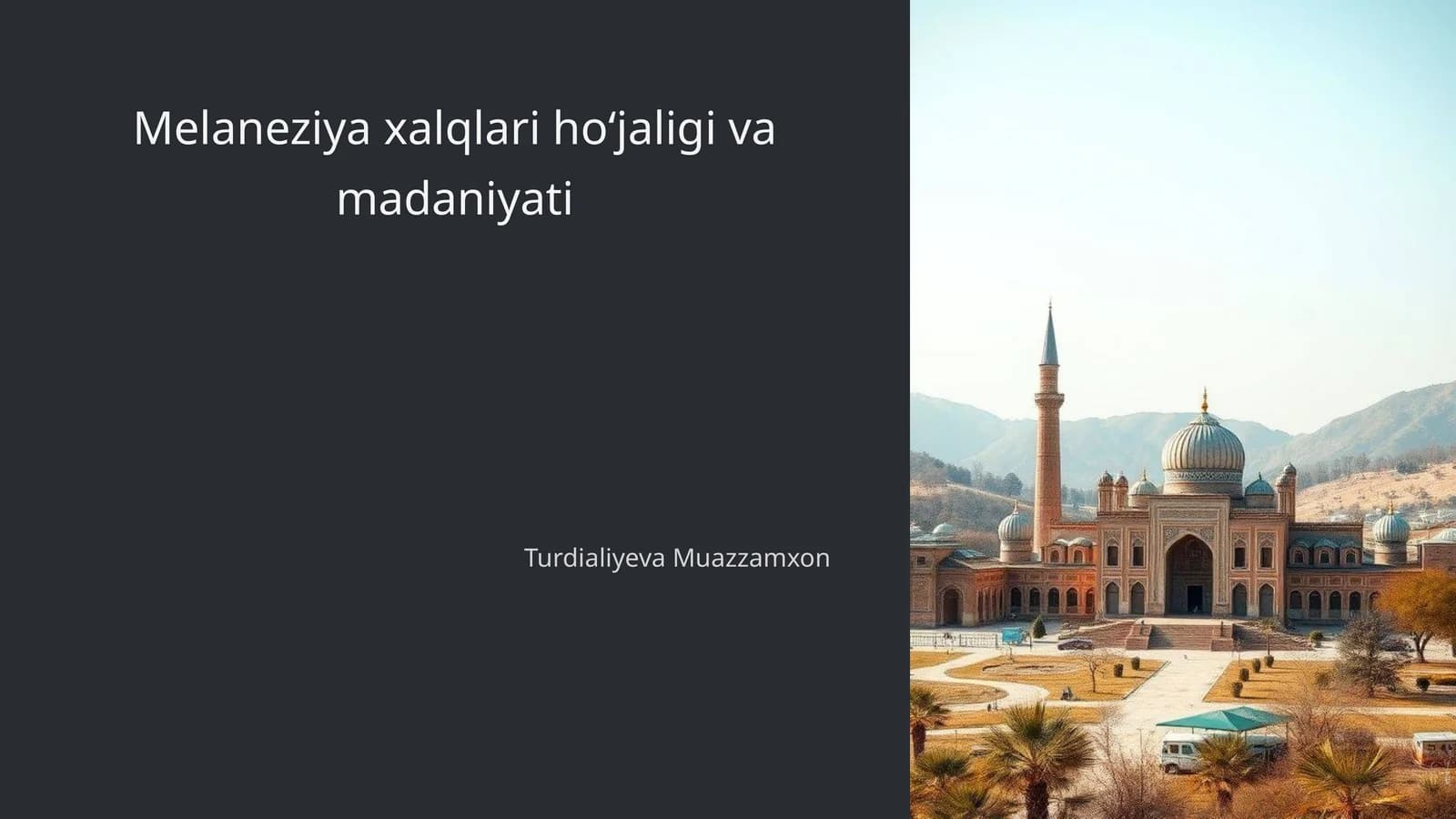 Melaneziya xalqlari hoʻjaligi va madaniyati