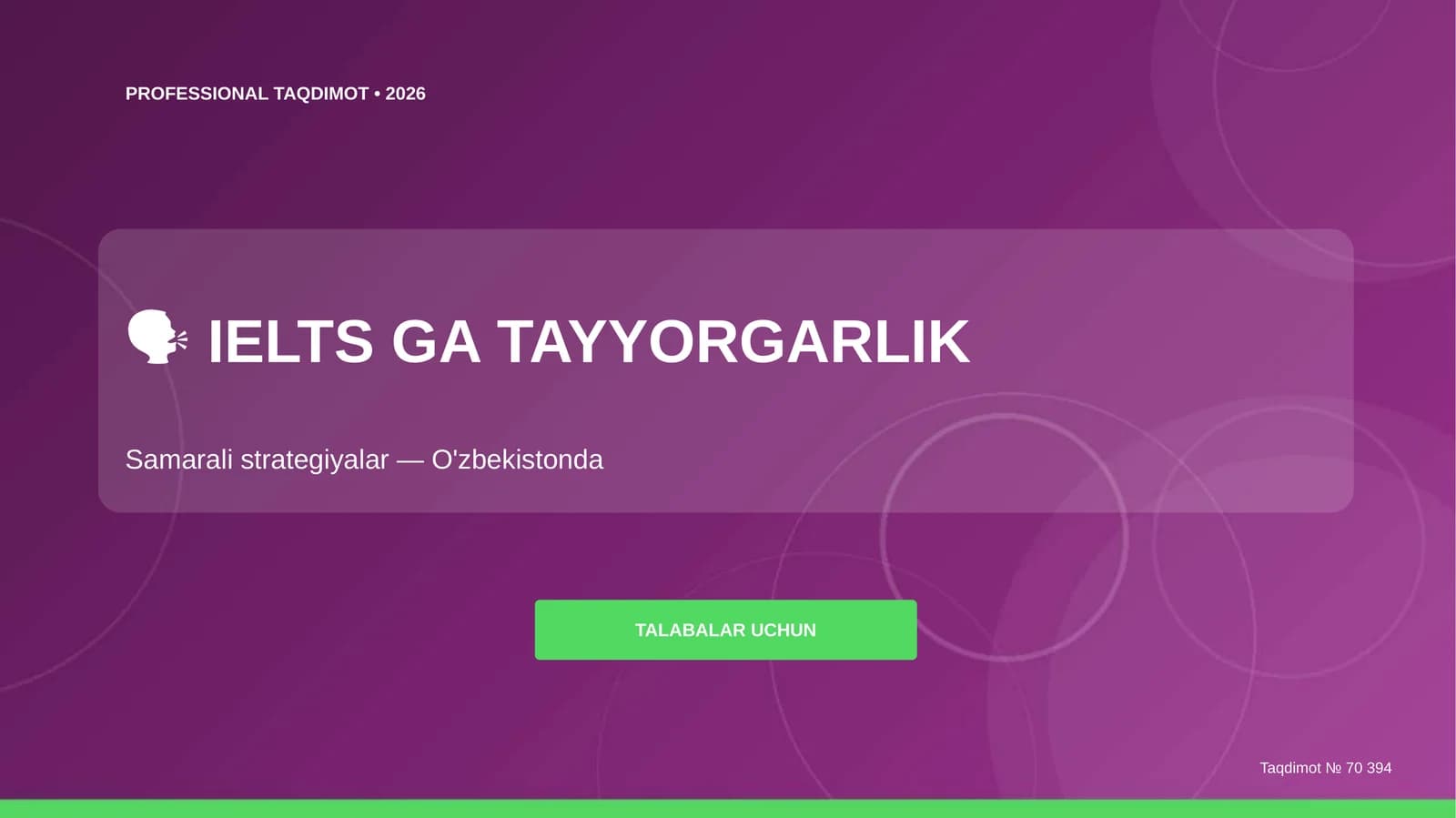 IELTS ga tayyorgarlik: samarali strategiyalar (O'zbekistonda) [talabalar uchun]