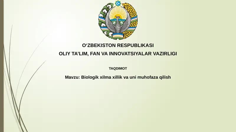Biologik xilma-xillikvaunimuhofazaqilish