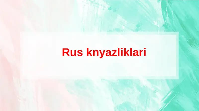 Rus knyazliklari
