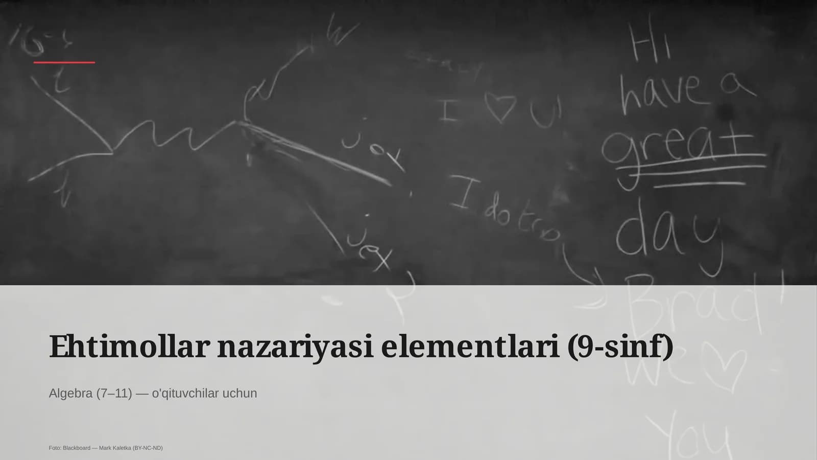Ehtimollar nazariyasi elementlari (9-sinf)