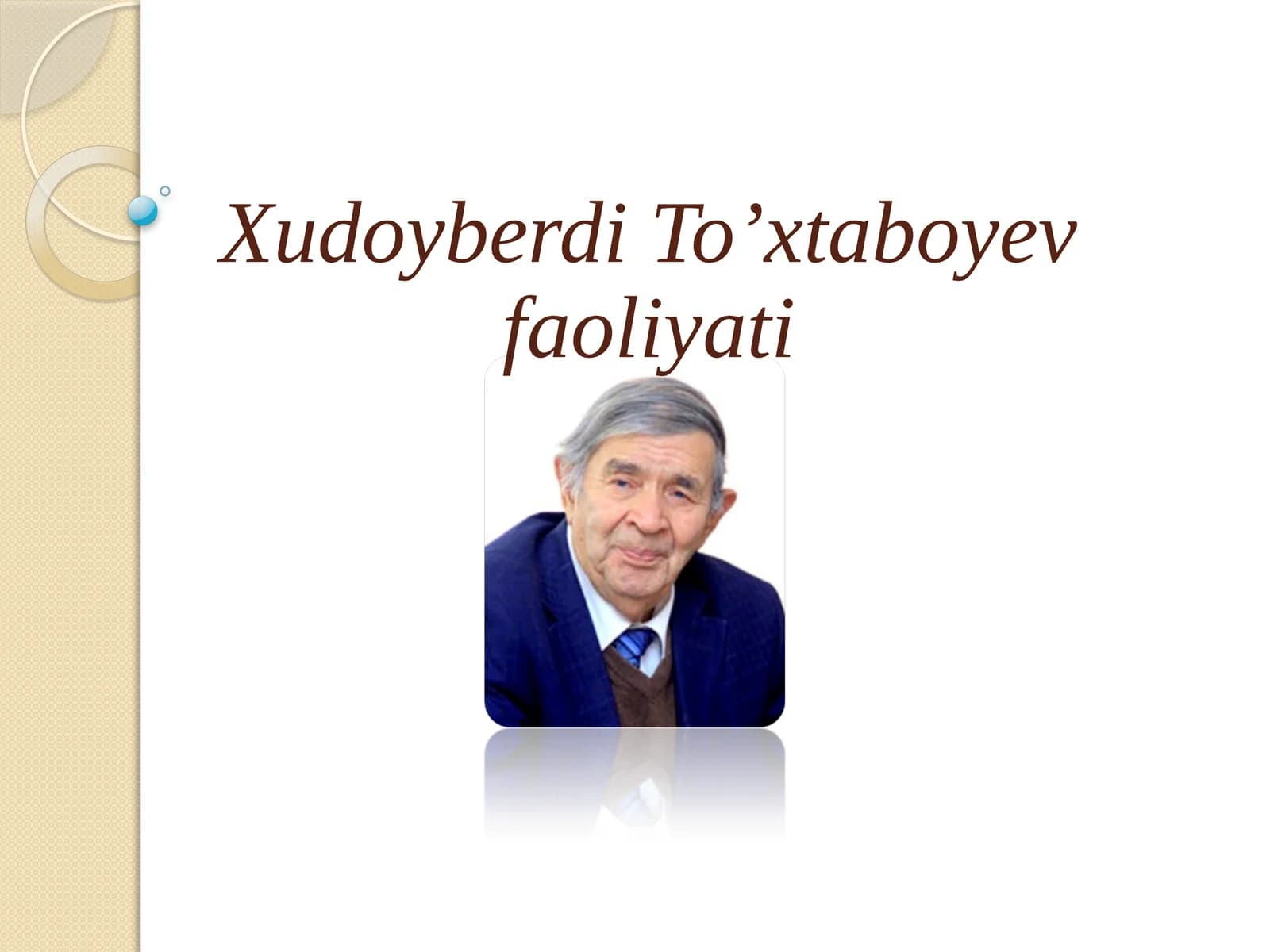 Xudoyberdi To'xtaboyev faoliyati
