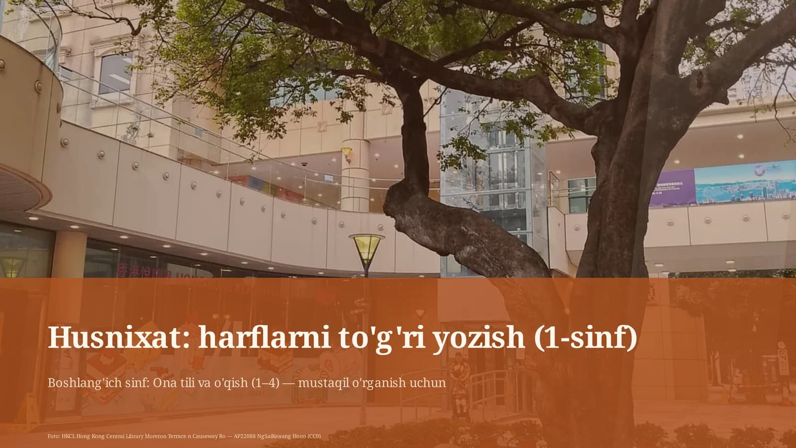 Husnixat: harflarni to'g'ri yozish (1-sinf)