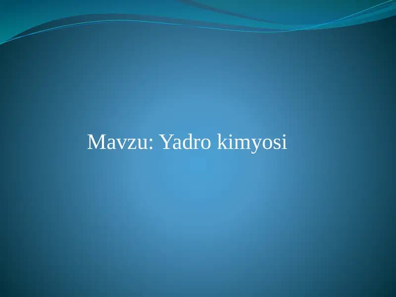 Yadro kimyosi