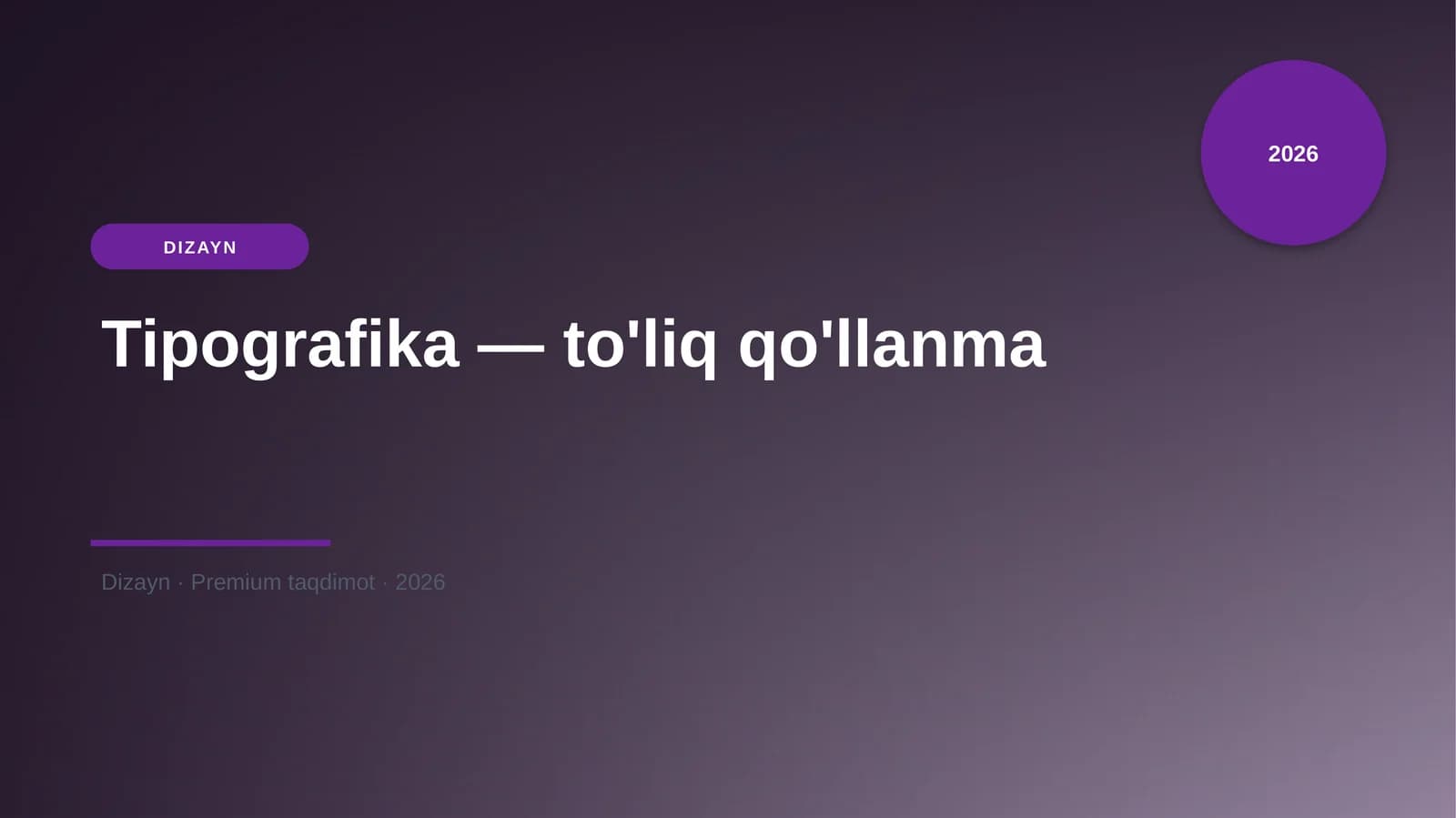 Tipografika — to'liq qo'llanma
