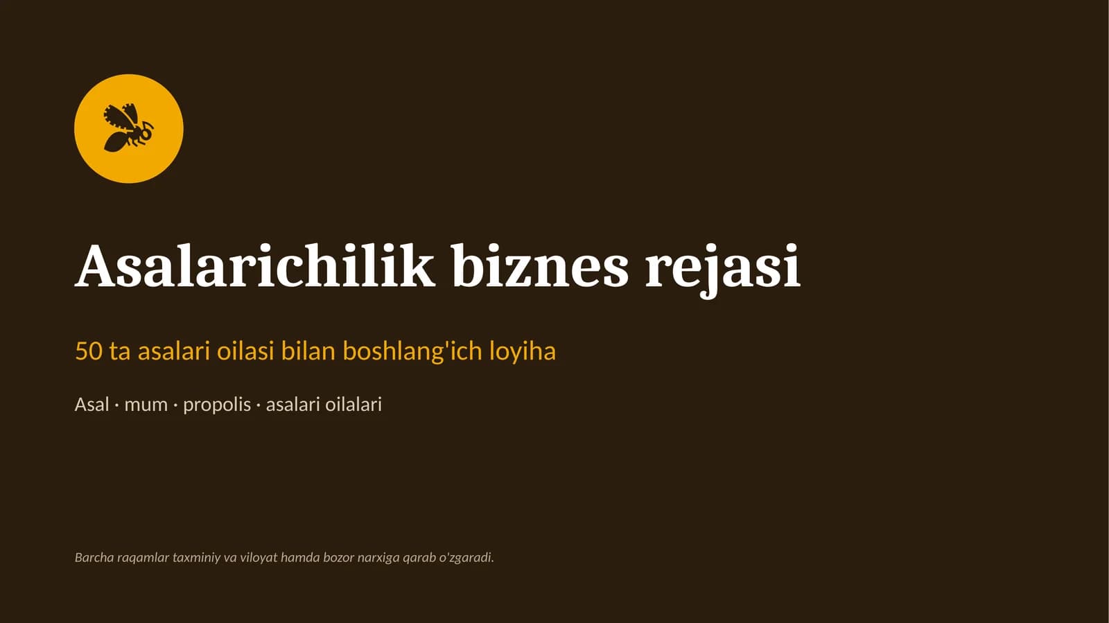 Asal arichilik biznesi