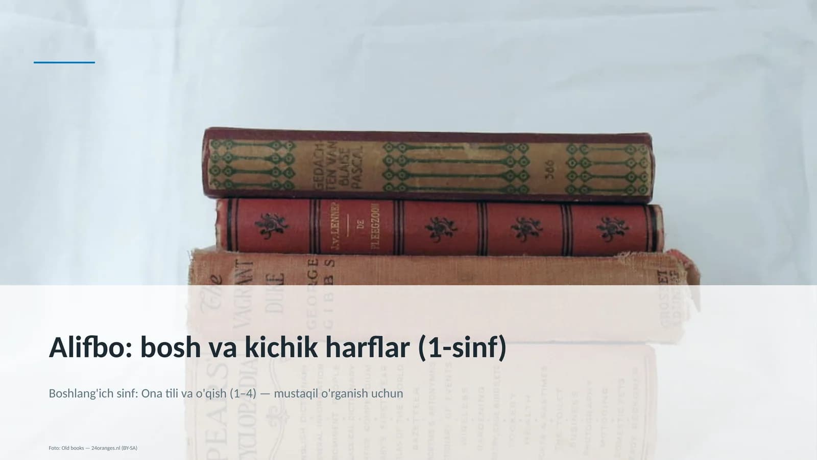 Alifbo: bosh va kichik harflar (1-sinf)