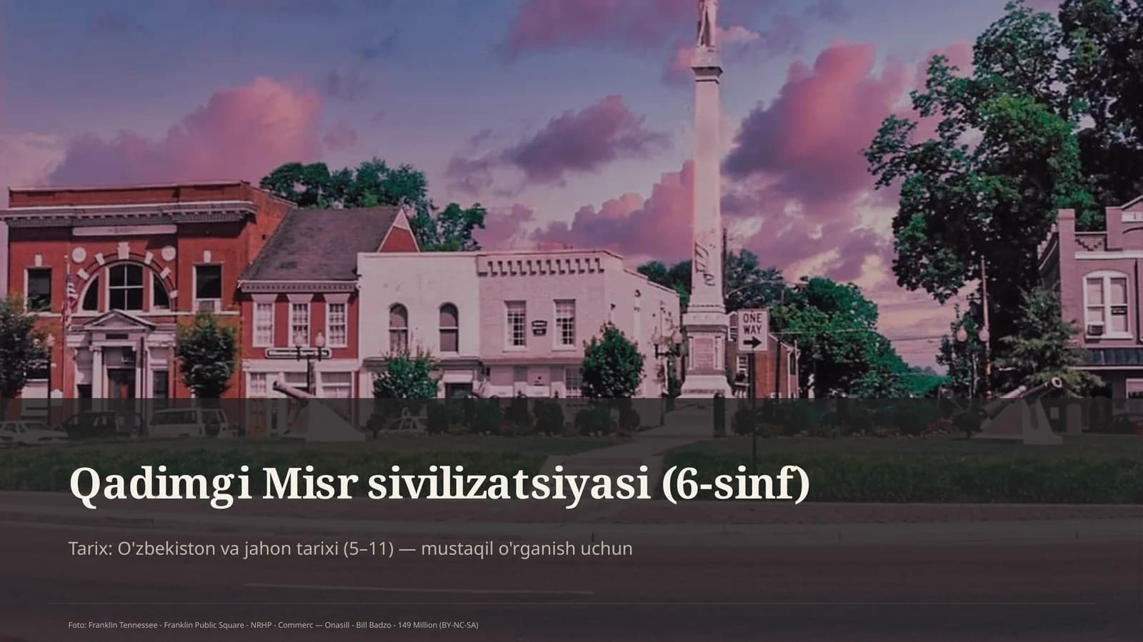 Qadimgi Misr sivilizatsiyasi (6-sinf)