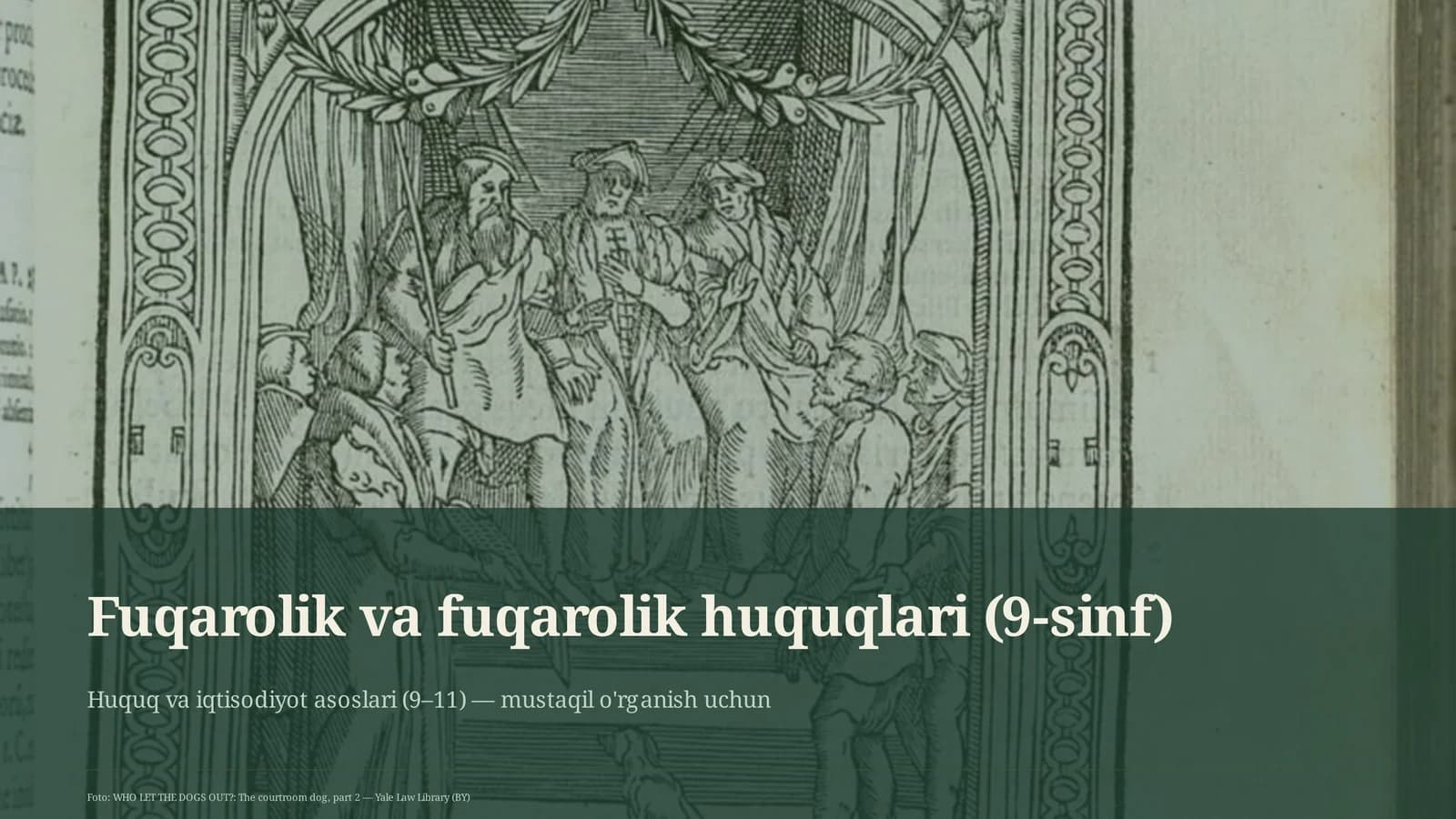 Huquq va iqtisodiyot asoslari (9–11)
