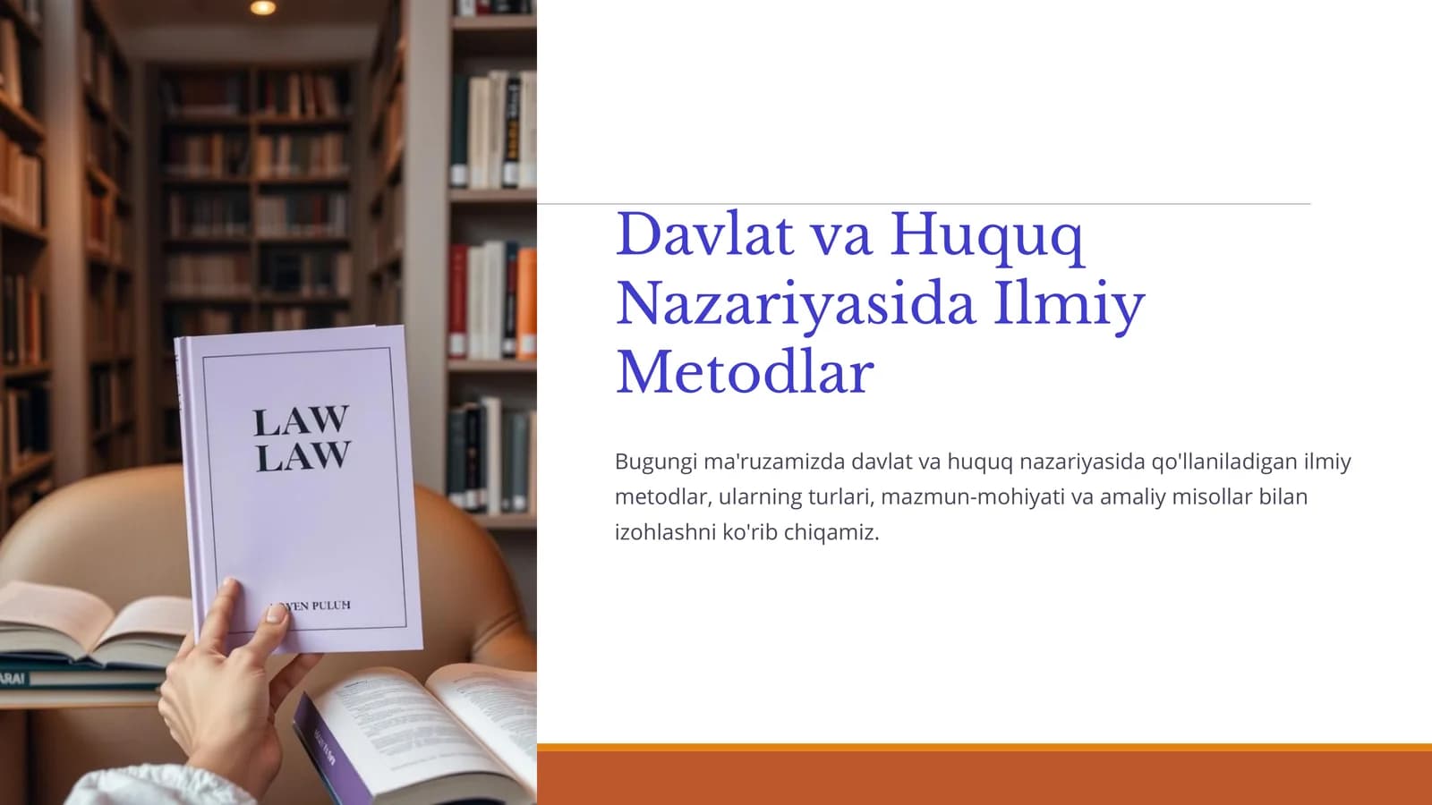Davlat va Huquq Nazariyasida Ilmiy Metodlar