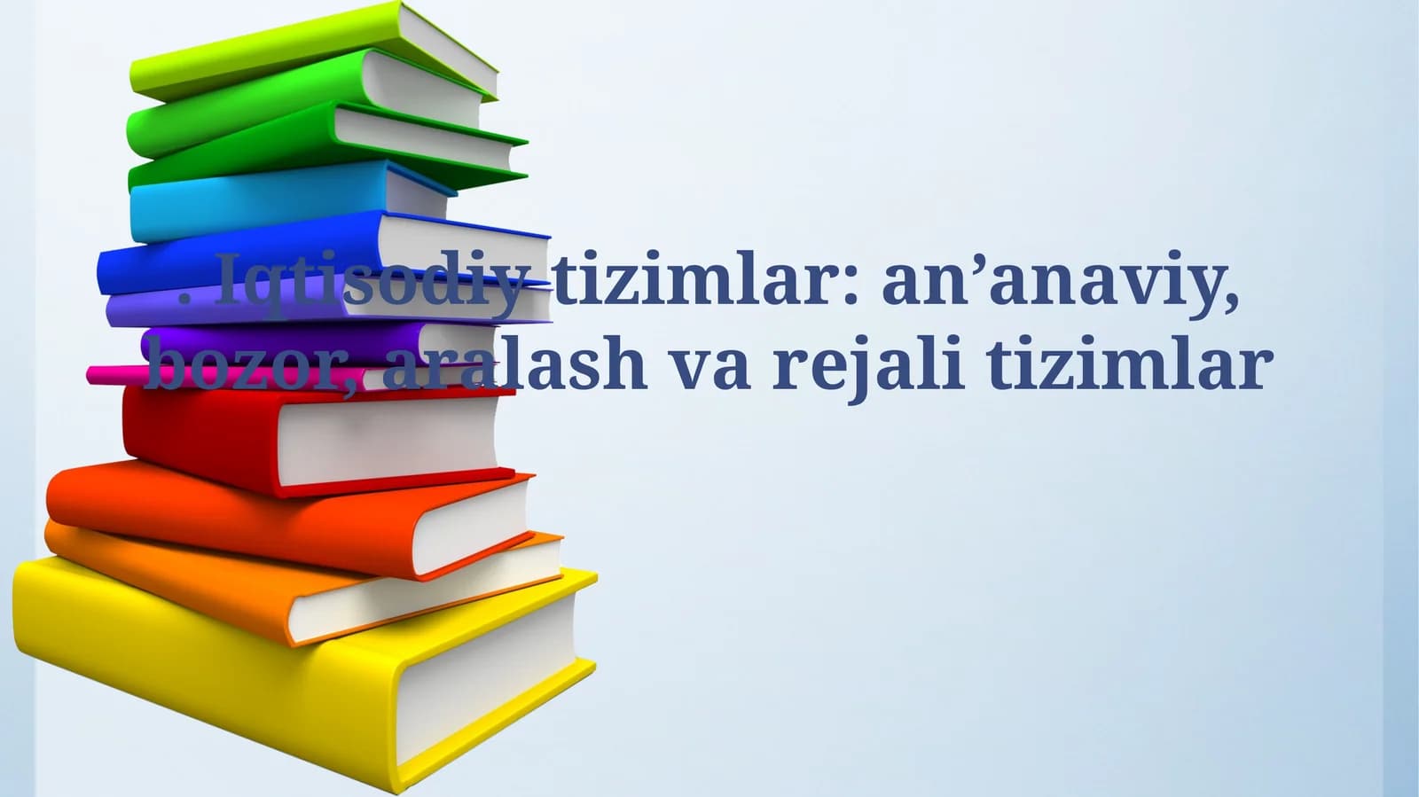 Iqtisodiy tizimlar