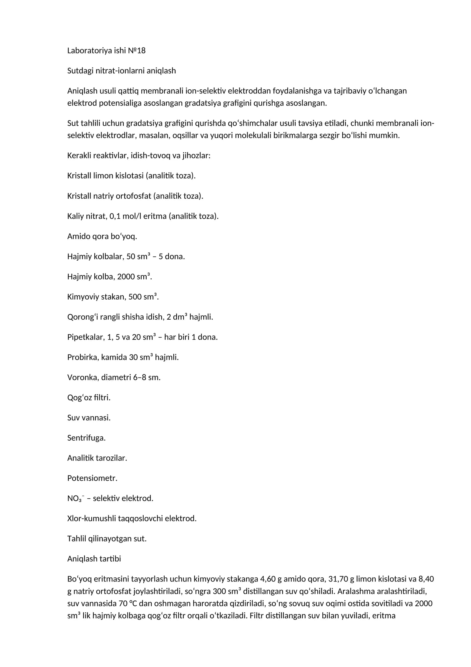 Laboratoriya ishi №18