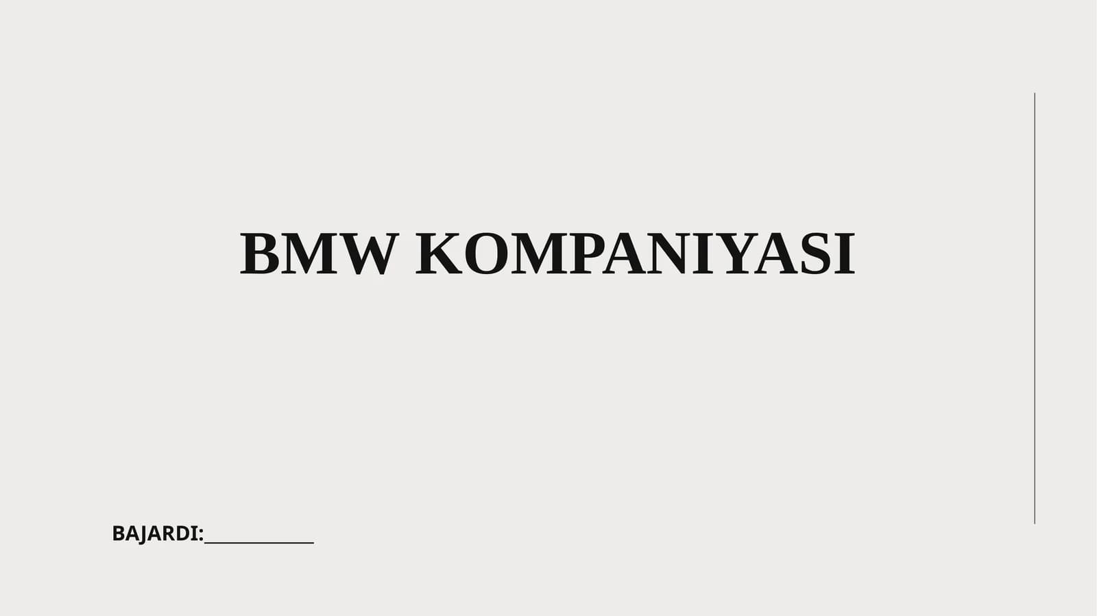 BMW KOMPANIYASI