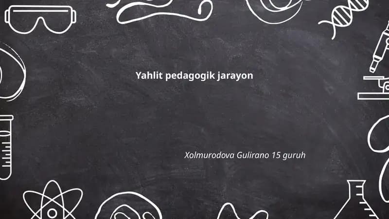 Yahlit pedagogik jarayon