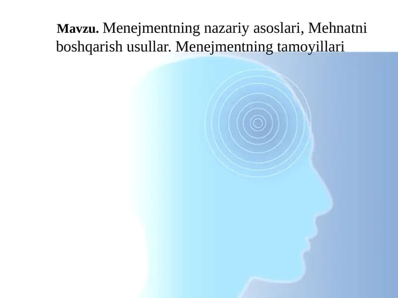 Menejmentningnazariyasoslari