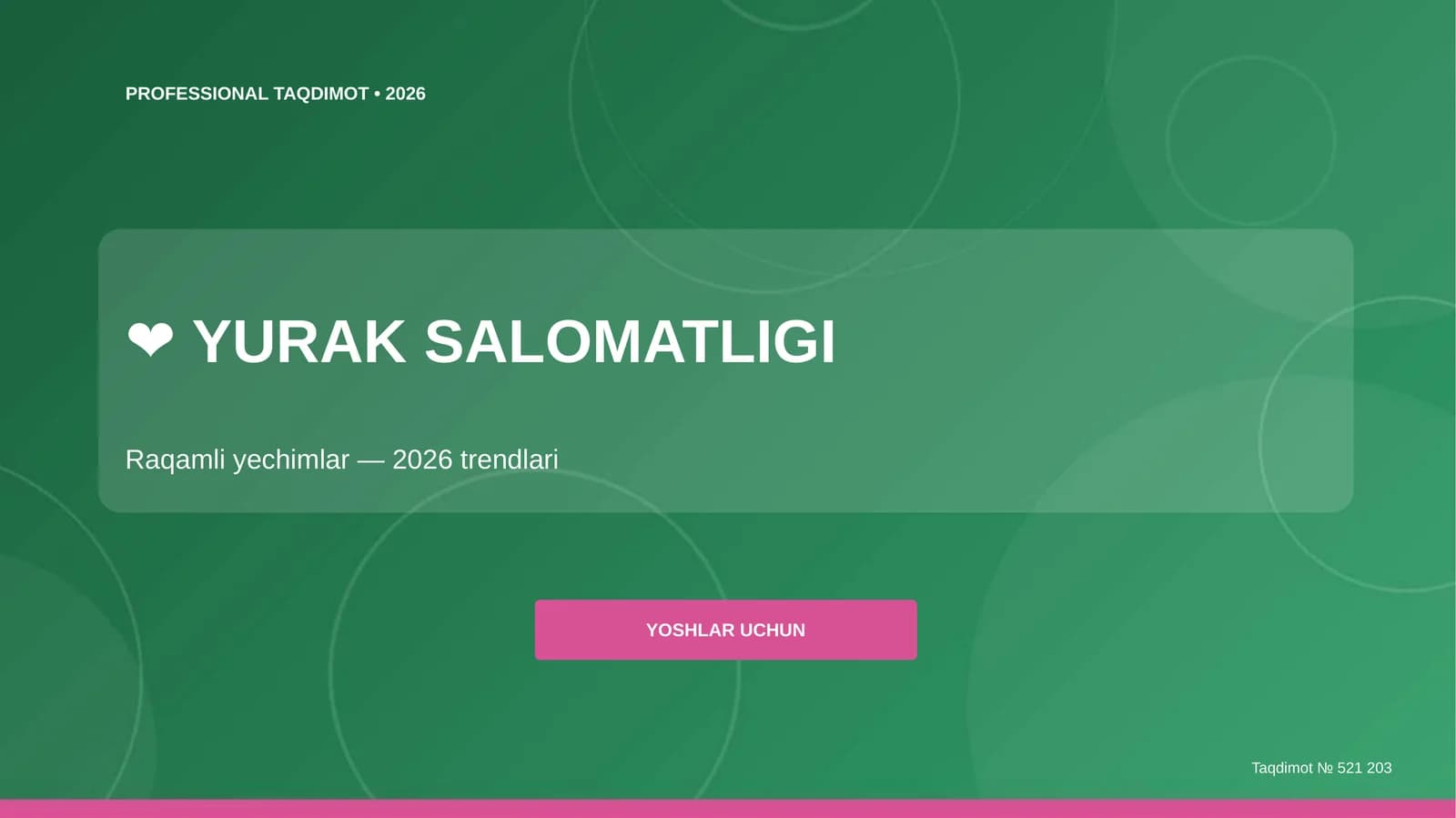 Yurak salomatligi: raqamli yechimlar (2026 trendlari) [yoshlar uchun]