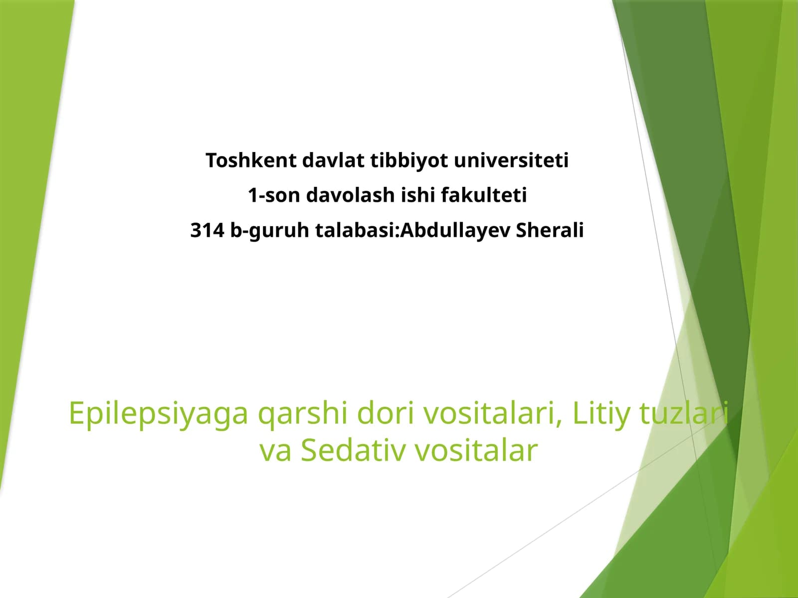 Epilepsiyaga qarshi dori vositalari,LitiytuzlarivaSedativvositalar