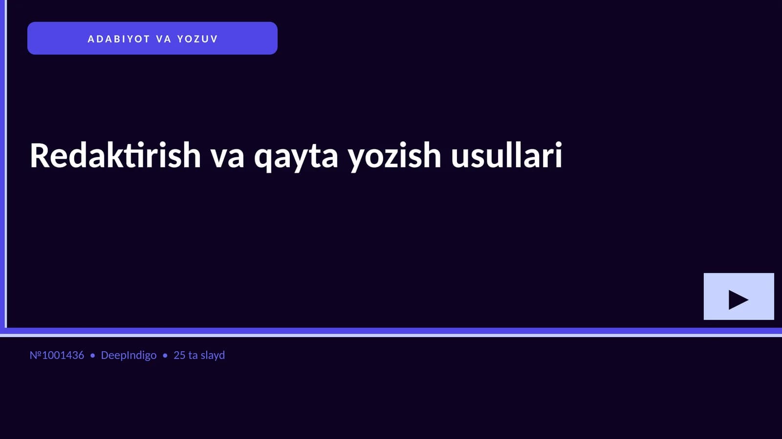 Redaktirish va qayta yozish usullari