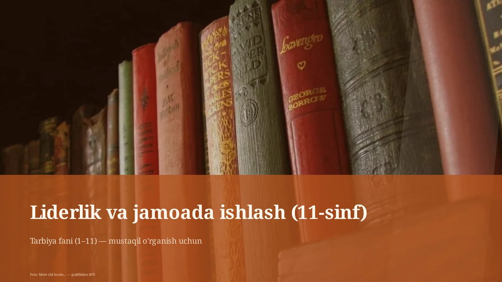 Liderlik va jamoada ishlash (11-sinf)