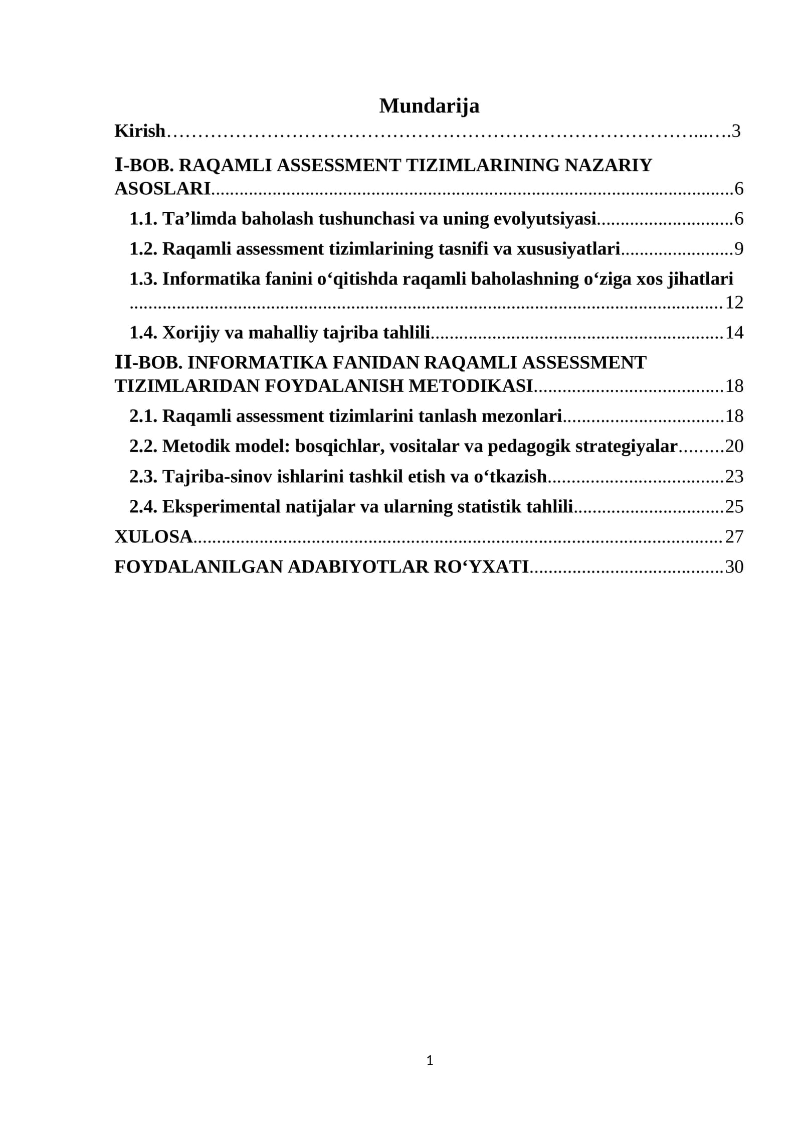 Raqamli Assessment Tizimlari