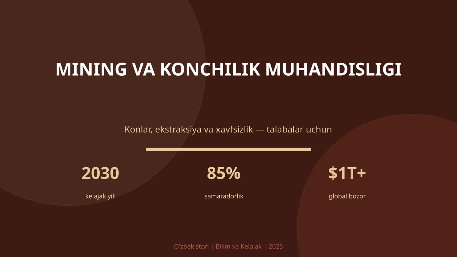 MINING VA KONCHILIK MUHANDISLIGI