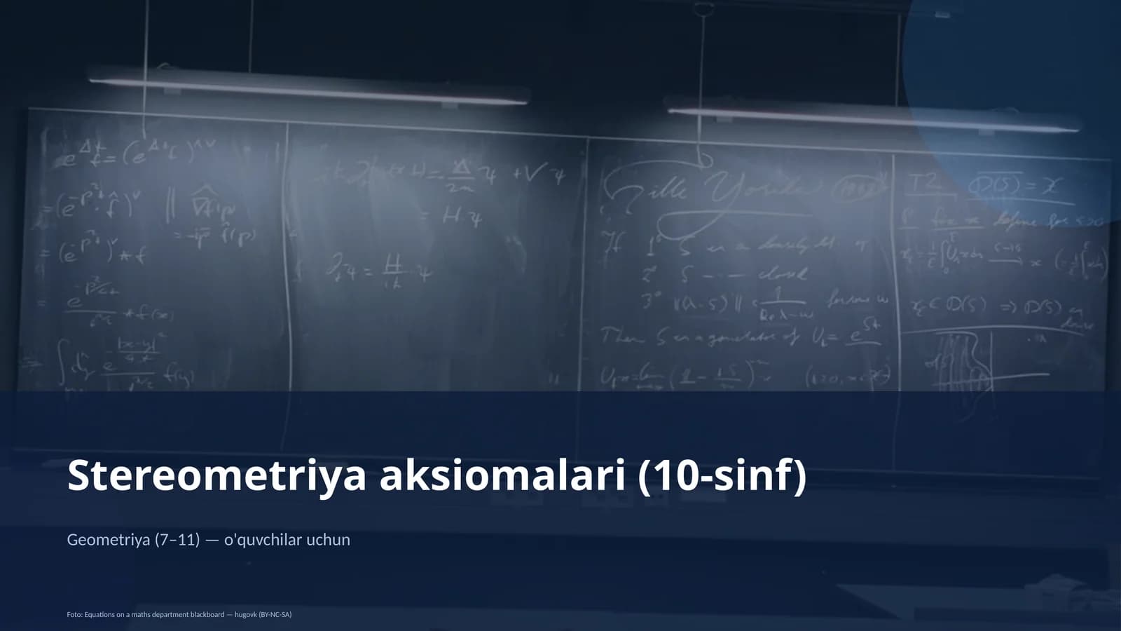 Stereometriya aksiomalari (10-sinf)