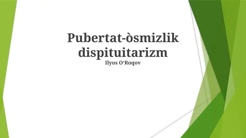 Pubertat-òsmizlik dispituitarizm