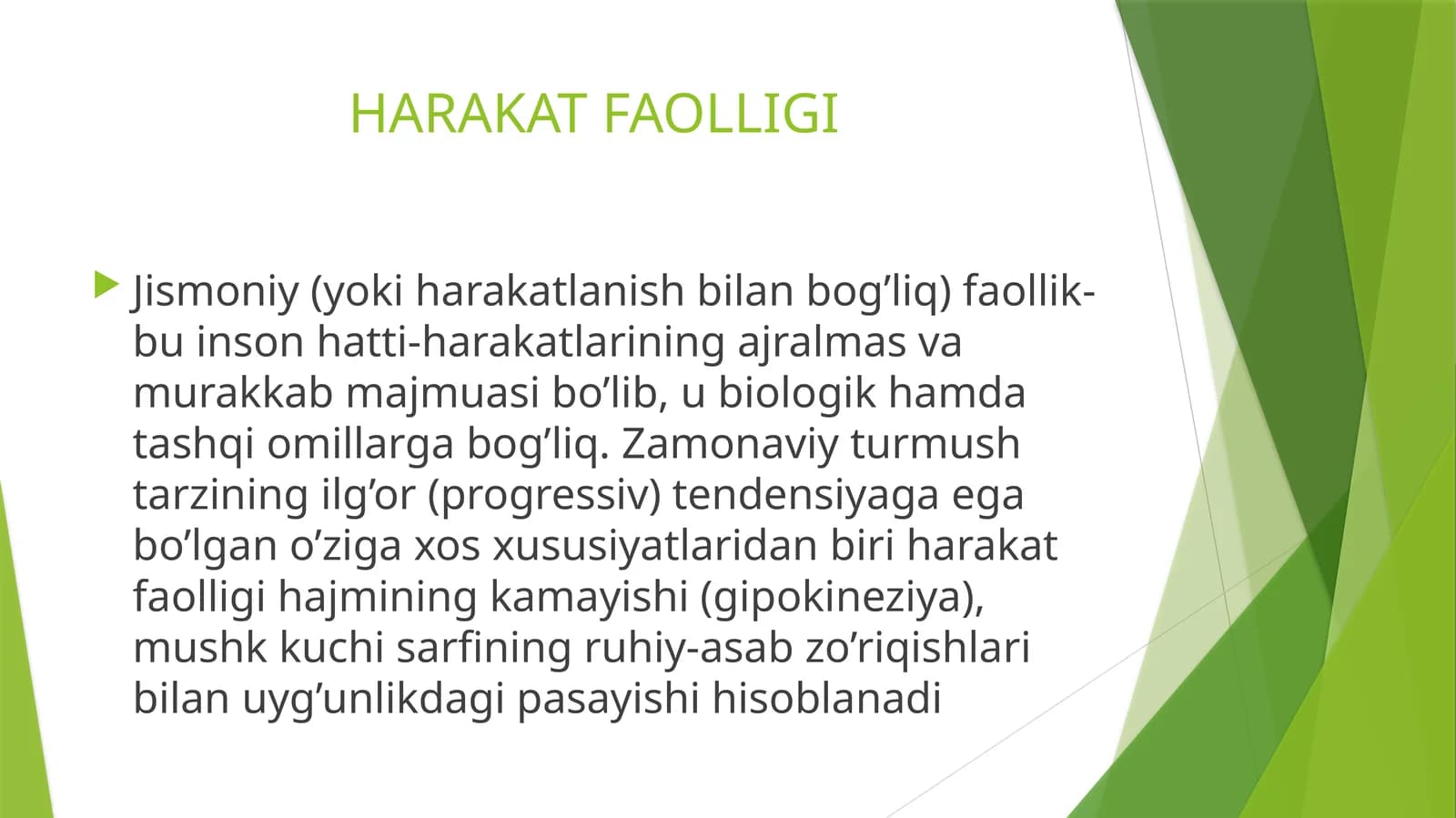 HARAKAT FAOLLIGI