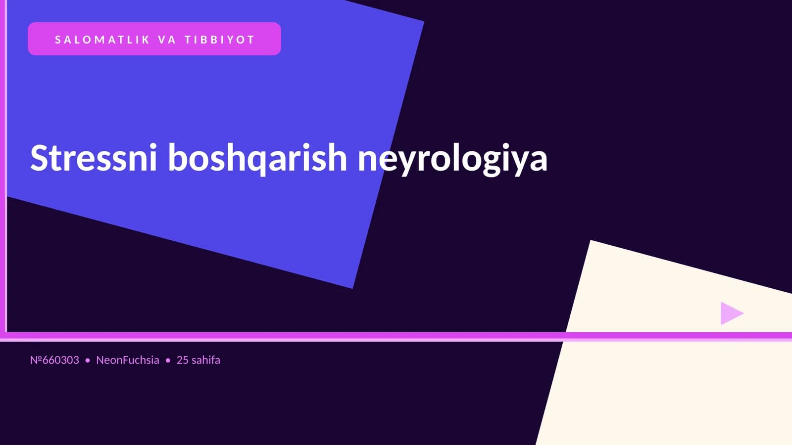 Stressni boshqarish neyrologiya
