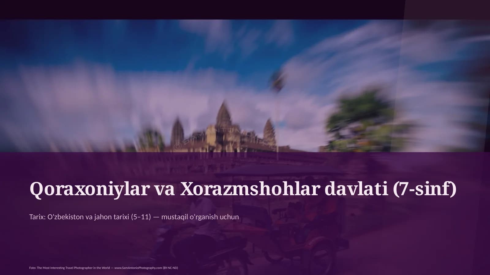 Qoraxoniylar va Xorazmshohlar davlati (7-sinf)