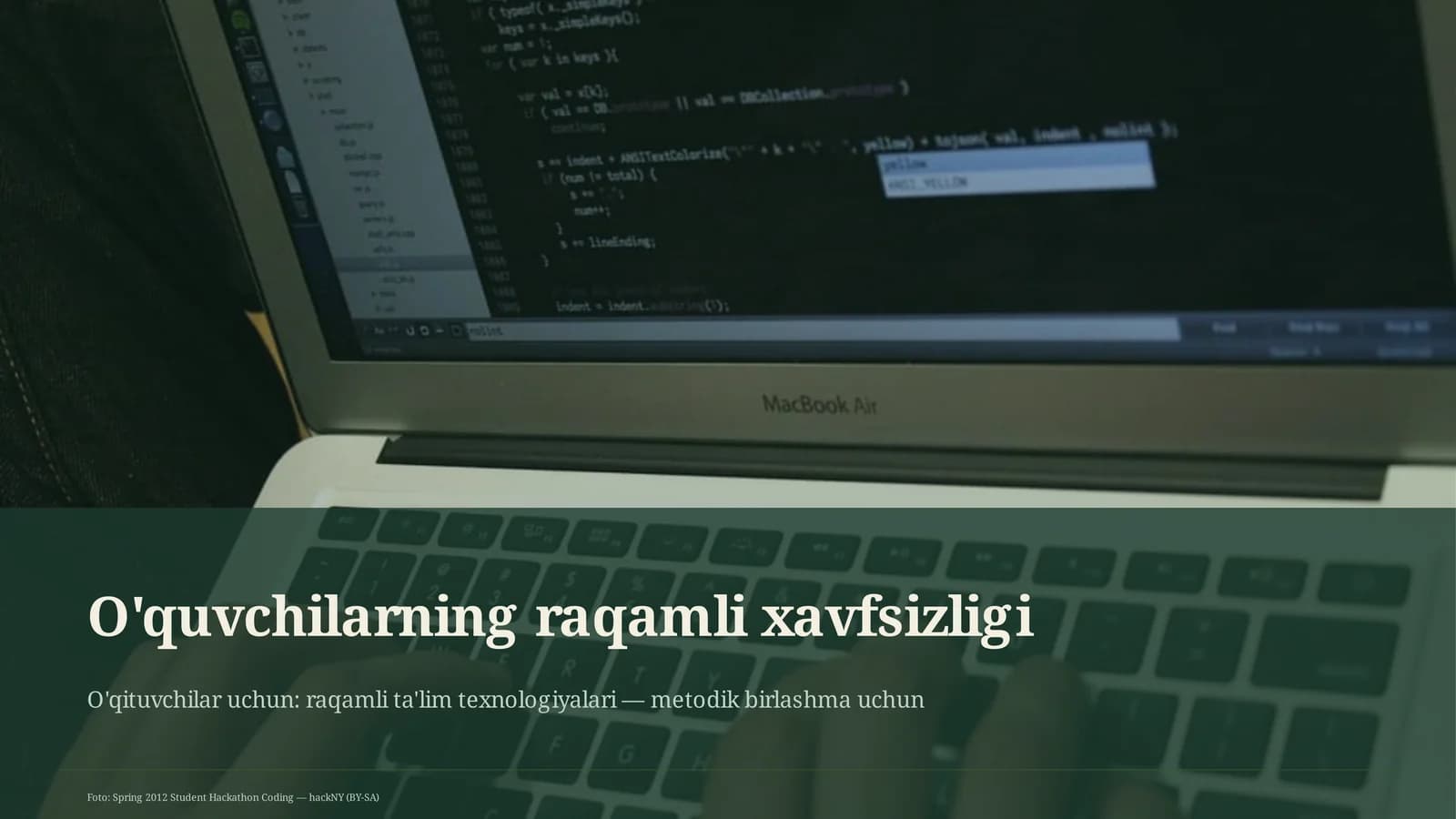 O'qituvchilar uchun: raqamli ta'lim texnologiyalari — metodik birlashma uchun