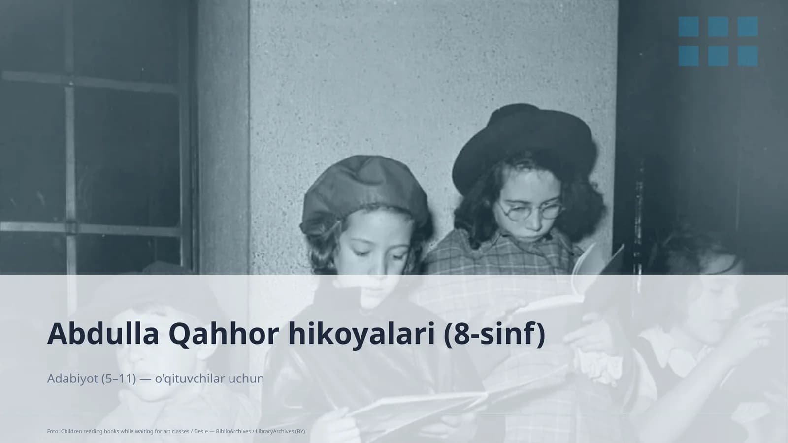 Abdulla Qahhor hikoyalari (8-sinf)