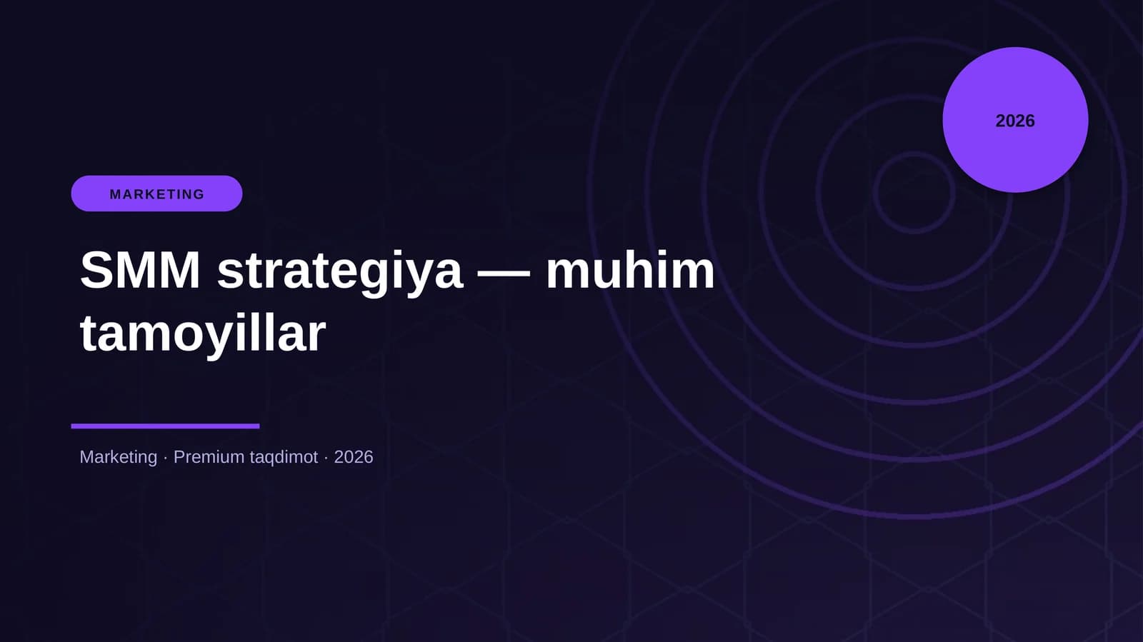 SMM strategiya — muhim tamoyillar