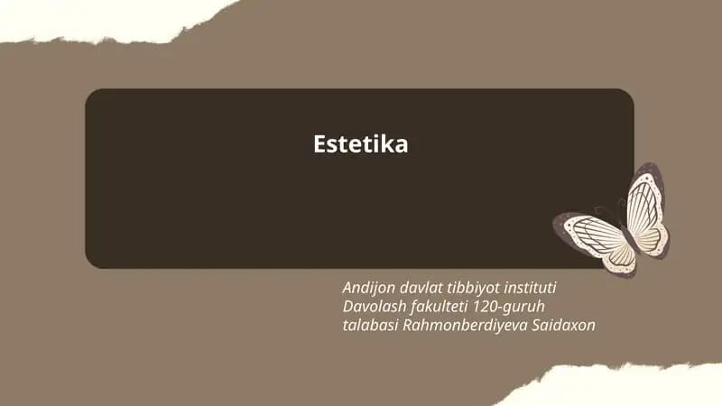Estetika