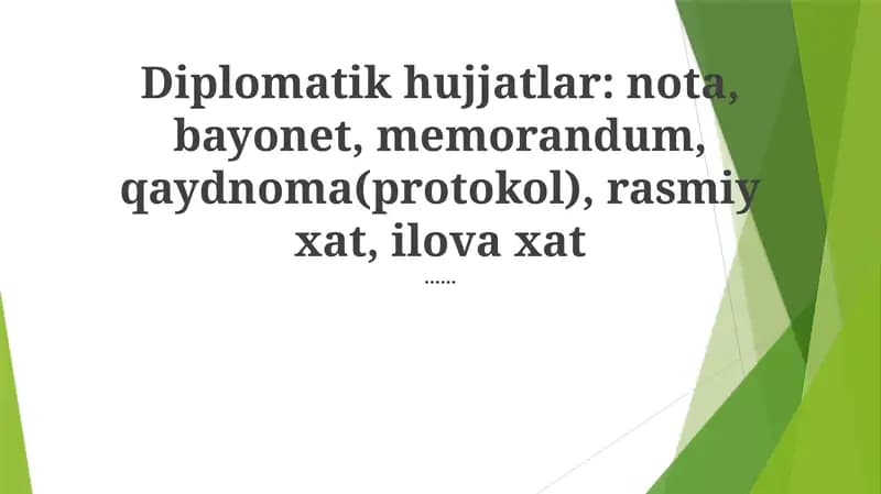 Diplomatik Hujjatlar