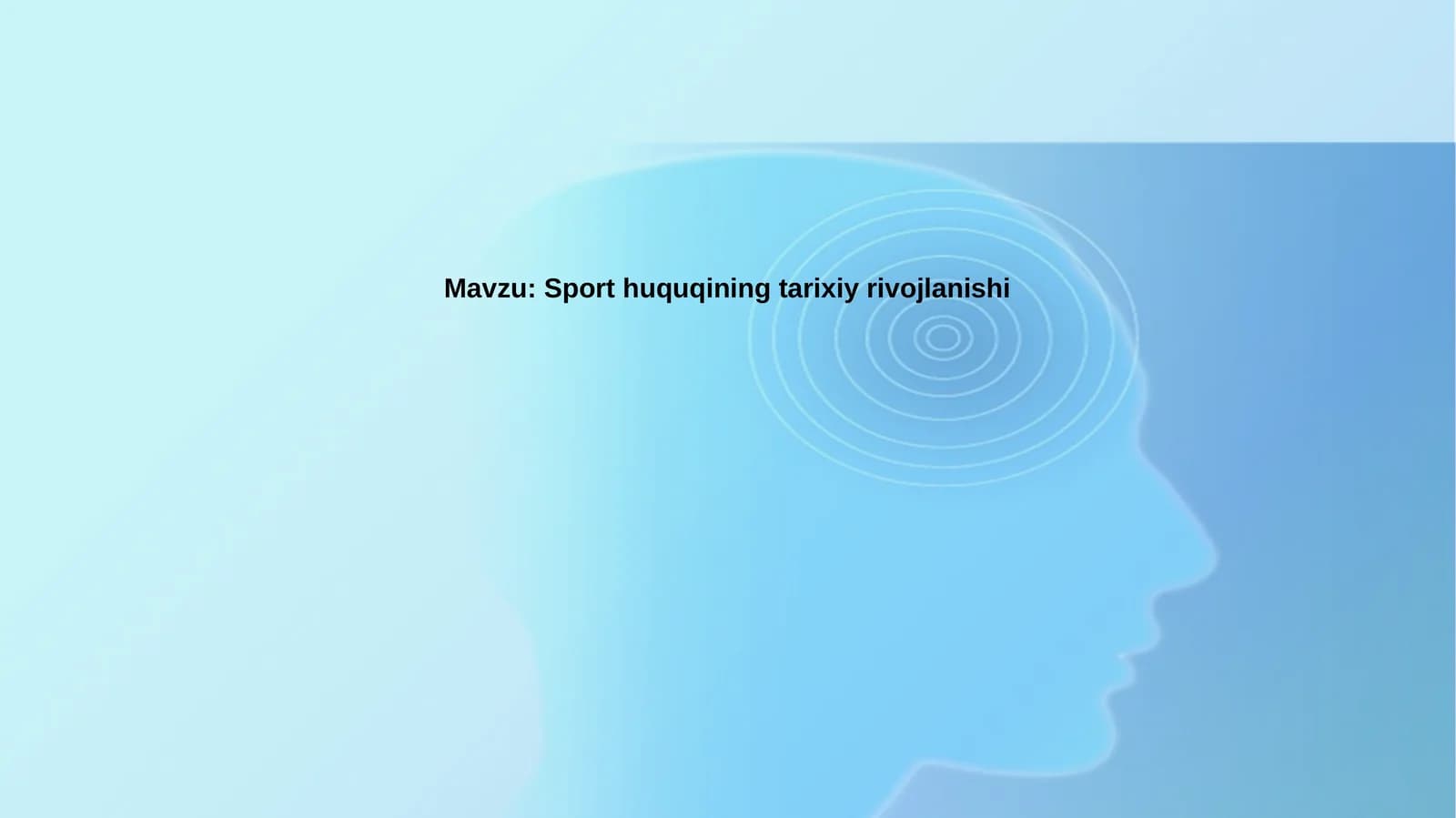 Sporthuquqiningtarixiyrivojlanishi