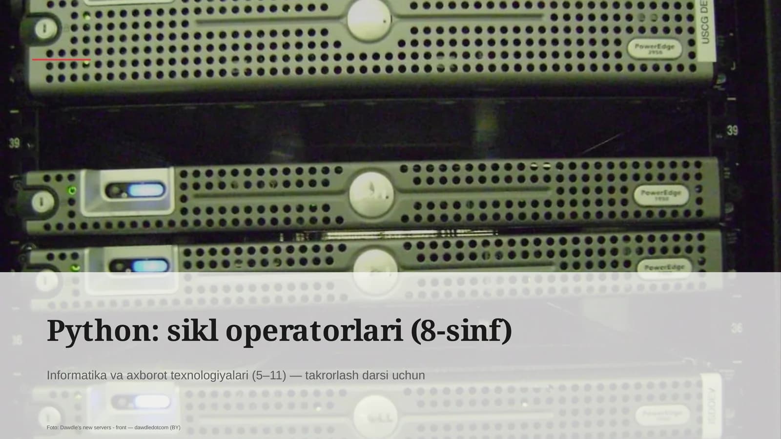 Python: sikl operatorlari (8-sinf)