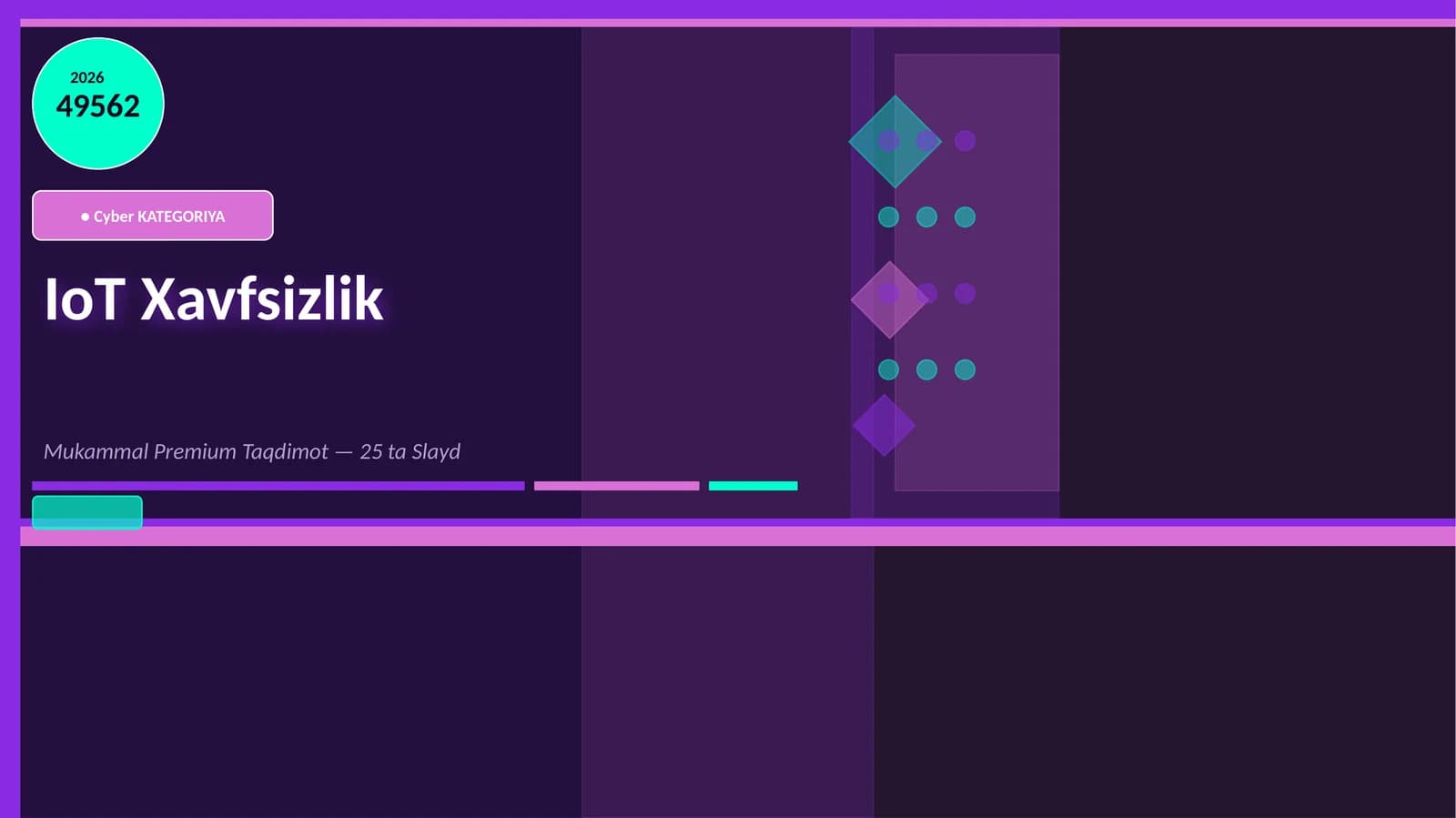 IoT Xavfsizlik Mukammal Premium Taqdimot — 25 ta Slayd