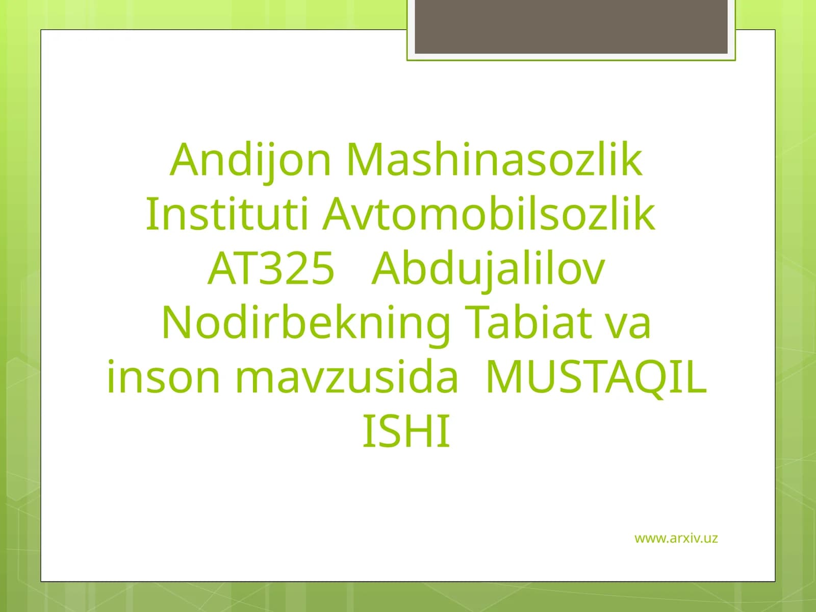 Tabiat va inson