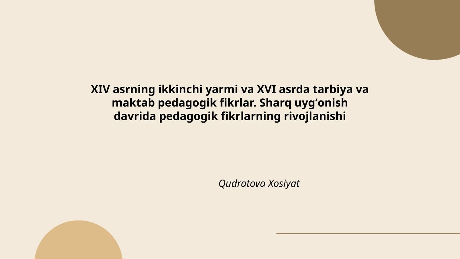 Alisher Navoiyning pedagogik qarashlari