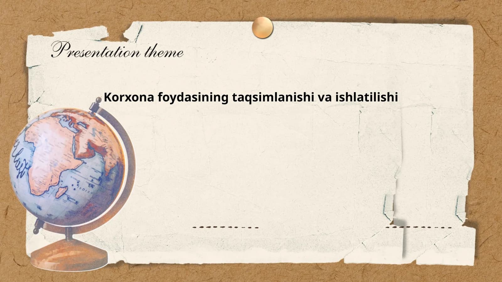Korxona foydasining taqsimlanishi va ishlatilishi