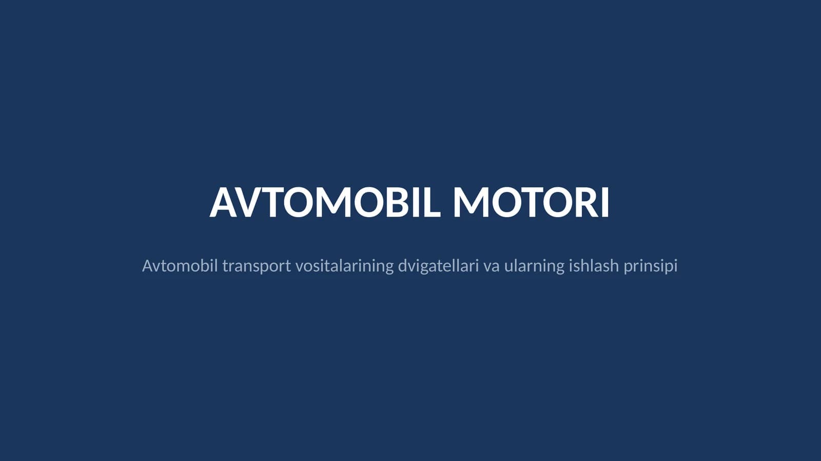 Avtomobil matori