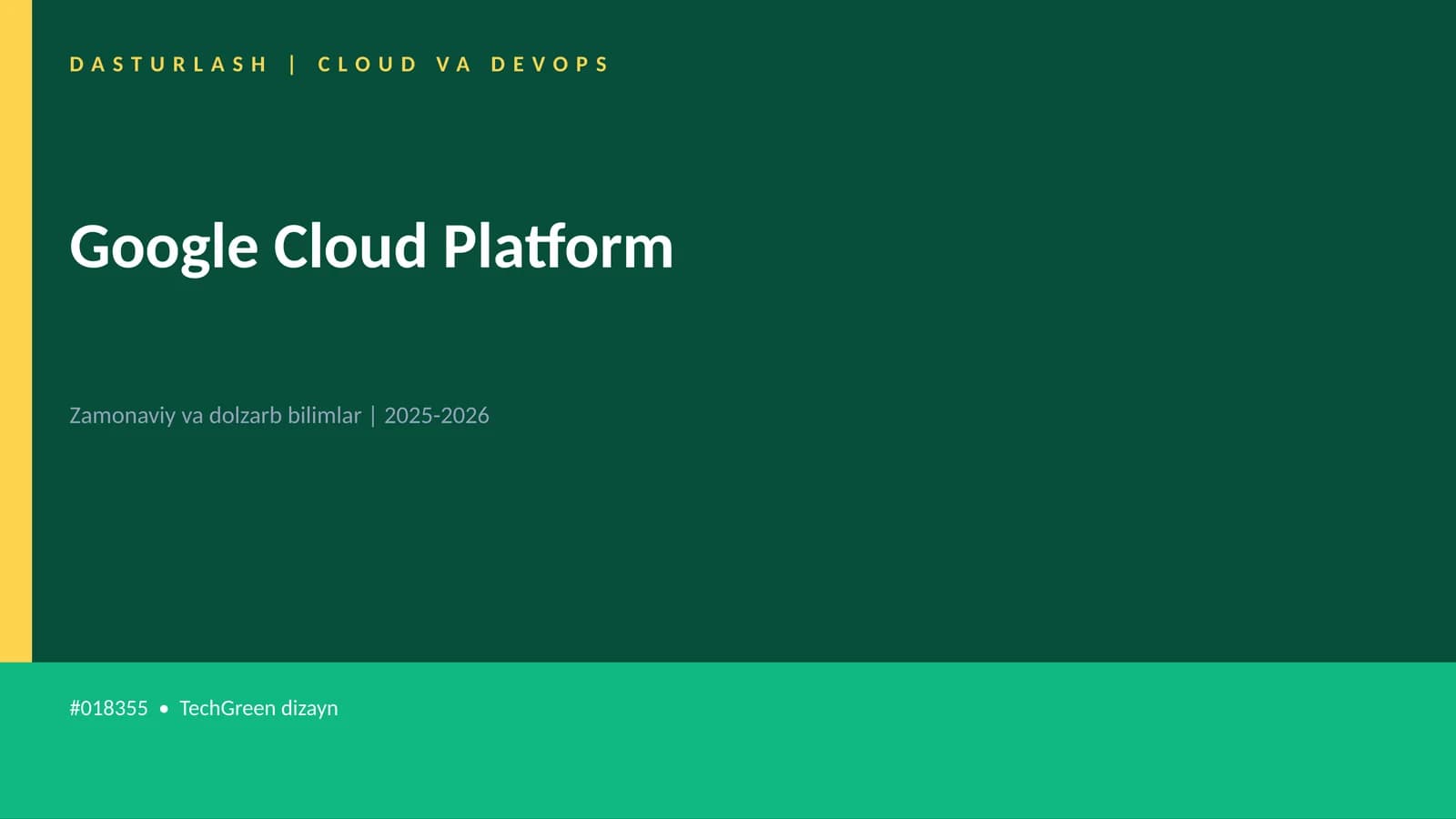 DASTURLASH | CLOUD VA DEVOPS