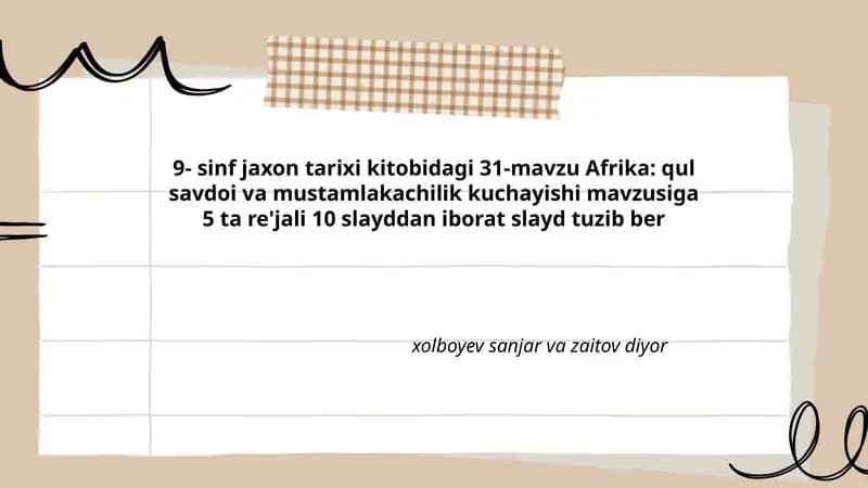 Afrika: qul savdoi va mustamlakachilik kuchayishi